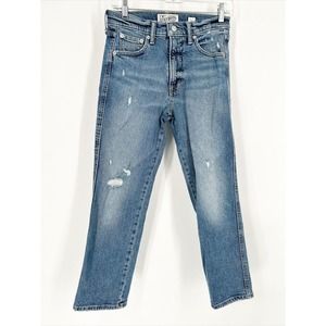 Lucky Brand Jeans Womens 2/26 Blue‎ Distressed Authentic Straight Crop (28x26)